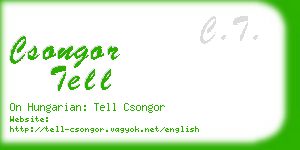 csongor tell business card